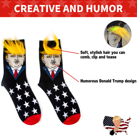 Donald Trump 2024 President MAGA Socks Men's Women's Cotton Novelty Crew Socks