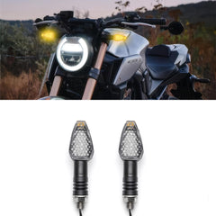 2x Amber Motorcycle LED Dual Spot Turn Signal Blinker Light For Kawasaki Suzuki