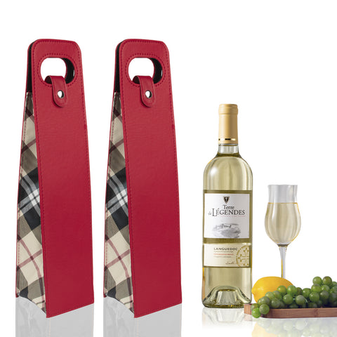 Portable Bottle Wine Gift Bag Champagne Beer Holder for Picnic Party, Christmas