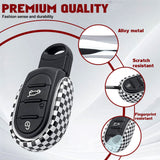 x xotic tech Slim Size Key Fob Cover Case Shell Replacement Compatible with MINI Cooper 3rd Gen F55 F56 F57 F54 Clubman, Gen2 F60 Countryman Smart Key, U Shape
