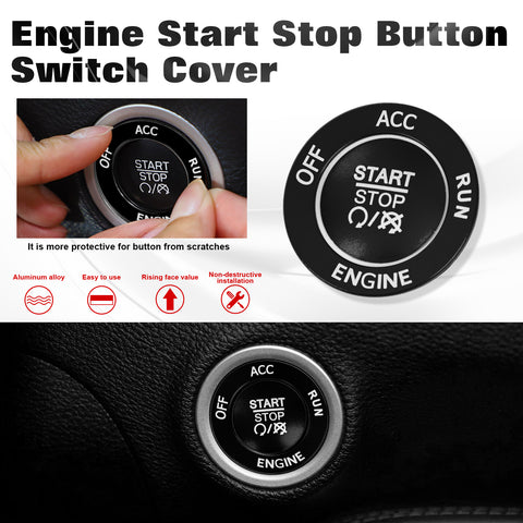 Keyless Engine Push Start Button & Surrounding Ring For Dodge Charger Challenger
