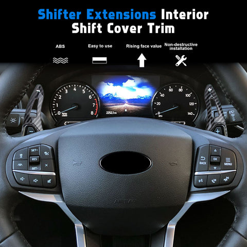 Paddle Shifter Extension Decoration Cover Accessories For Ford Explorer 2020-up