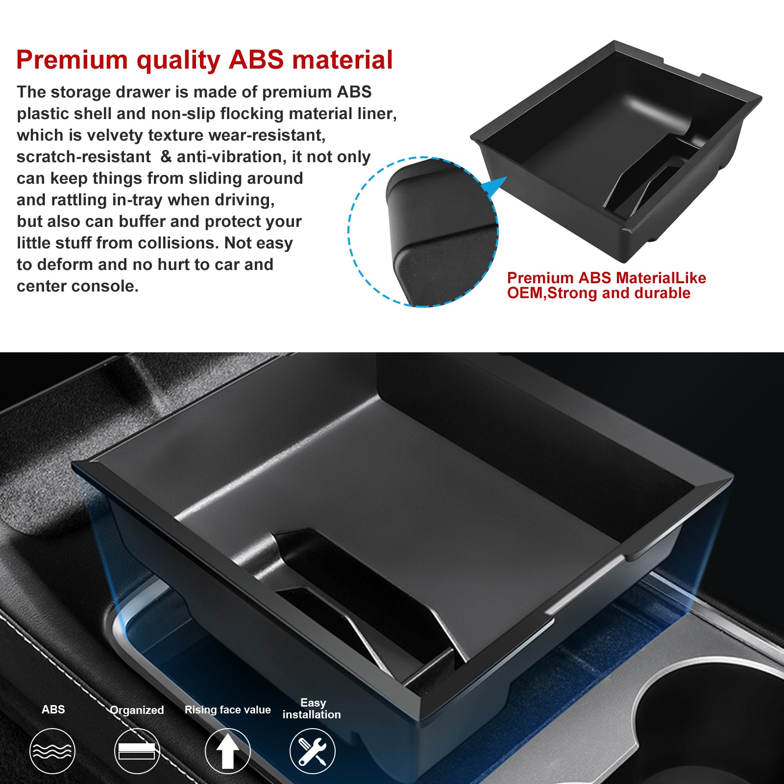 Tesla Model 3 Center Console Organizer ABS Plastic | Base – Trading Ltd Tesla Model 3 Center Console Organizer ABS Plastic | Base – Trading Ltd