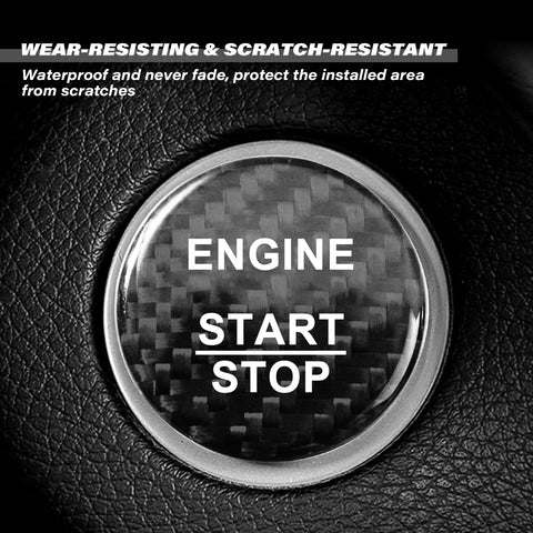 Genuine Carbon Fiber Ignition Start Stop Button Trim For Mercedes B C E Class