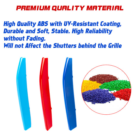 x xotic tech M-Colored Stripe Grille Insert Trims Compatible with BMW 7 Series F01/F02 2013 2014 2015 730i 740i 750i 760i 730Li 740Li 750Li 760Li Kidney Grill (9-Beams Standard Grille)