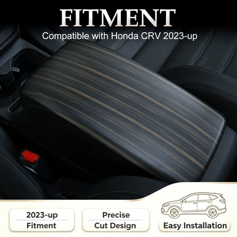 Wood/ Carbon Style Center Console Armrest Box Cover Trim Accessories For Honda CRV 23+