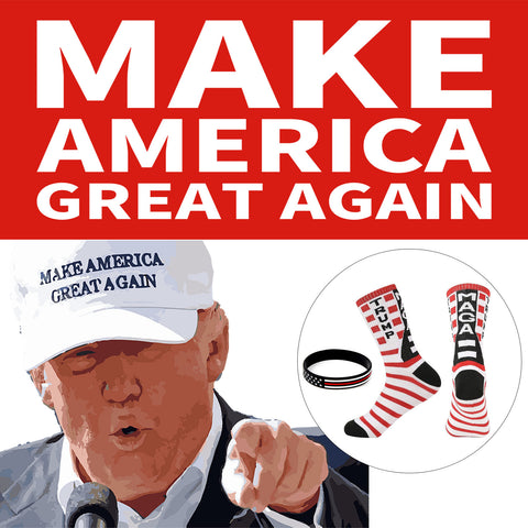 Donald Trump 2024 President MAGA Socks Men's Women's Cotton Novelty Crew Socks