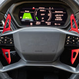 Red Aluminum Paddle Shifter Extension For Audi A5 A6 Q4 Q5 S6 Q6 SQ6 e-tron
