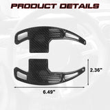 Carbon Fiber Pattern Paddle Shifter Extension Cover For Ford Mustang 2015-2023