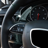 Gun Metal Gray Aluminum Paddle Shifter Extension For Audi A3 A4 A5 A6 A7 Q3 Q5