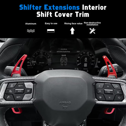 Aluminum Paddle Shifter Extension Decoration Cover For Ford Mustang 2024-2027