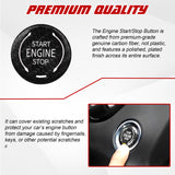 x xotic tech Real Carbon Fiber Push Start Button Trim, Engine Start Stop Button Ignition Button Cover Compatible with Cadillac XT4 2019+ XT6 CT5 2020+ or Corvette C8 2020 2021 2022 2023 2024 2025