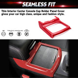 Carbon Fiber Texture Central Cup Holder Frame Trim Cover For Dodge Charger 2011-23