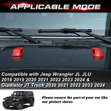 x xotic tech Front Engine Hood Hinge Cover Trim Decoration Exterior Accessories Compatible with Jeep Wrangler JL JLU 2018-up & Gladiator JT Truck 2/4 Door 2020-up (2Pcs)