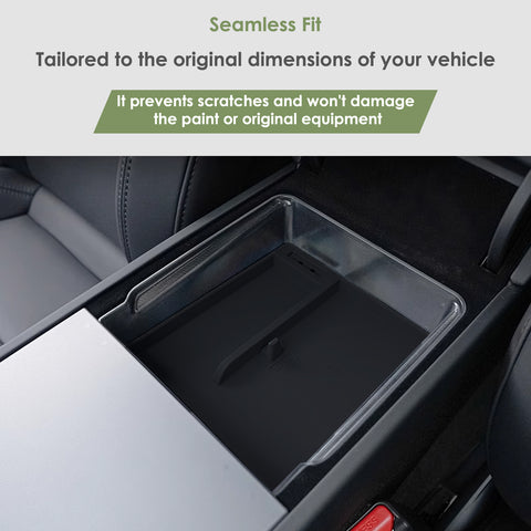 Gray Center Console Armrest Organizer Tray For Tesla New Model 3/Y 2025 2026