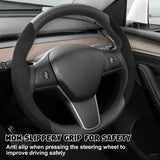 Steering Wheel Grip Cover Molding Trim For Tesla Model 3 2017-2023 Model Y 2020+