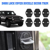 Door Lock Cover Trim Protection Kit Decor For Jeep Wrangler JL JLU 2018-up Black