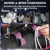 Shiny Crystal Car Seat Back Storage Hanging Hook Purse Grocery Cloth Holder