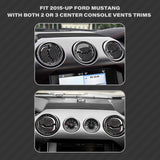 Real Carbon Fiber Air Vent Touch Screen Gear Panel Trim For Ford Mustang 2015-up