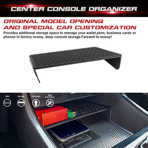 Black Center Console Dashboard Insert Container w/ Rubber Pad For Honda CRV 2023