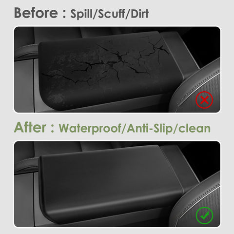 TPE Console Armrest Box Protective Cover For Tesla Model 3 2024+ Model Y 2025+