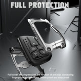 x xotic tech Mech Style Heavy Metal Key Fob Cover Compatible with Chevy Silverado 1500, GMC Sierra 1500 2022-2025, Chevrolet Tahoe 2024-2025, Zinc Alloy Key Case Protector Shell Keychain