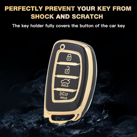2X White TPU Full Cover Remote Key Fob Cover For Hyundai Elantra Ioniq Sonata