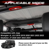 x xotic tech Dome Light Cover Trim Set Decoration Compatible with Jeep Wrangler JL JLU 2018-2023 & Gladiator JT 2020-2023 Interior Accessories(3Pcs)