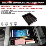 Center Console Armrest Box Secondary Storage Coin Holder Tray Organizer w/Red Anti-Dust Mats, Compatible with Hyundai Palisade 2020-2022