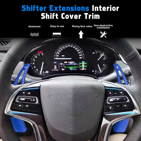 Aluminum Paddle Shifter Extension Decoration Cover For Cadillac XTS 2013-2019