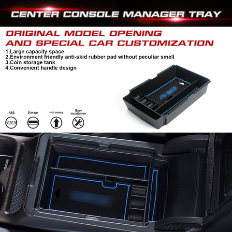 Black Center Console Dashboard Insert Container w/ Rubber Pad For Honda CRV 2023