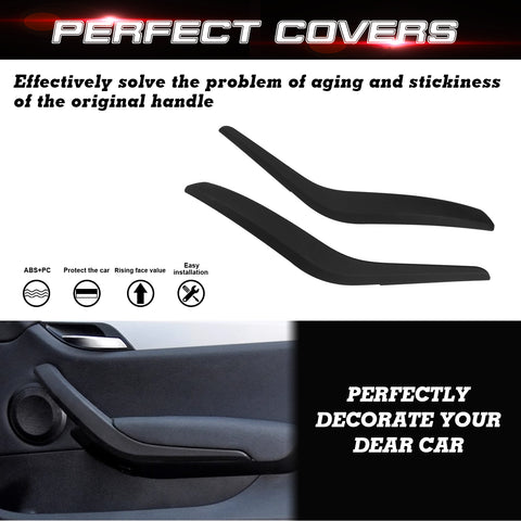 Xotic Tech Door Handle Cover Replacement Front Left + Right Side Inner Door Grab Handle Cover Armrest Bracket Compatible with BMW X1 E84 2008-2015