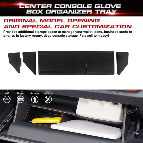 Center Console Glove Box Divider Storage Organizer Tray For Toyota RAV4 2019-23