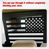 x xotic tech American Flag Rear Middle Window Decal, Back Center Sliding Window Glass US Flag Vinyl Sticker Exterior Accessories Compatible with Jeep Gladiator JT 2020-up Truck