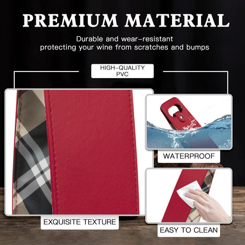 Portable Bottle Wine Gift Bag Champagne Beer Holder for Picnic Party, Christmas