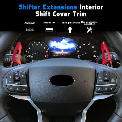 Paddle Shifter Extension Decoration Cover Accessories For Ford Explorer 2020-up