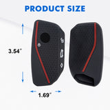 x xotic tech Soft Silicone Key Fob Cover Case Compatible with BMW X7 IX IX3 I5 M60 X1 X2 X3 X5 X6 XM I7 5 7 Series 740i 760i 2023 2024 2025 2026, Intelligent Car Side Button Smart Key Protector