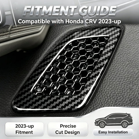 Wood/ Carbon Look Dash Side AC Vent Outlet Cover Accessories For Honda CRV 2023+
