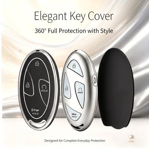5/7 Button TPU Key Fob Cover Case w/Keychain For Hyundai Santa Fe Tucson Sonata
