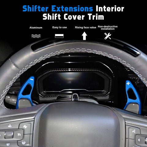 Aluminum Paddle Shifter Extension Decor Cover For Chevy Silverado GMC Sierra