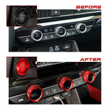 AC Vent + Climate Control + Navigation Knob Ring Trim For Honda Civic 11th Gen