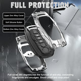 x xotic tech Mech Style Heavy Metal Key Fob Cover Compatible with Nissan Kicks Sentra Versa Rogue Pathfinder 2023 2024 2025, Zinc Alloy Key Case Protector Shell Keychain