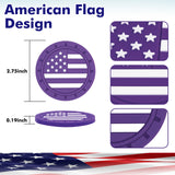 2.75 Inches USA Flag Style Anti Slip Drink Cup Holder Insert Mat Universal Fit