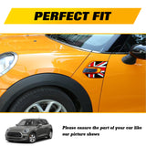 Black Union Jack Style Side Scuttles Trim Decor Sticker For Mini Cooper F55 F56