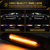 2x LED Sequential Side Marker Lights For BMW E46 E60 E61 E81 E82 E88 E90 E91 E92