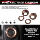 Peach Wood Grain Front Rear Audio Speaker Ring Cover Trim For Honda CR-V 17-2022