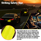 x xotic tech Elderly Driver Car Magnet Reflective Senior Driver Magnet Signs for Car Old People Gag Gifts Yellow Sign Magnetic Bumper Sticker for Grandma Grandpa