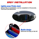 Tri-Colored Front Kidney Grille Strips Clip Cover For BMW 5 Series E39 1995-2003