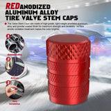 Xotic Tech 4pcs Tire Valve Stem Cover Caps Anodized Aluminum Alloy, Corrosion Resistant Leak-Proof Wheel Valve Cap Set Exterior Accessories, Universal for Cars Trucks Motorcycles SUVs and Bikes