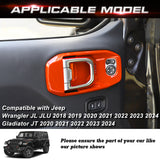 x xotic tech Door Handle Bowl Cover Decor Trim for Jeep Wrangler JL JLU 2018-up Gladiator JT 2020-up Interior Accessories(4Pcs)